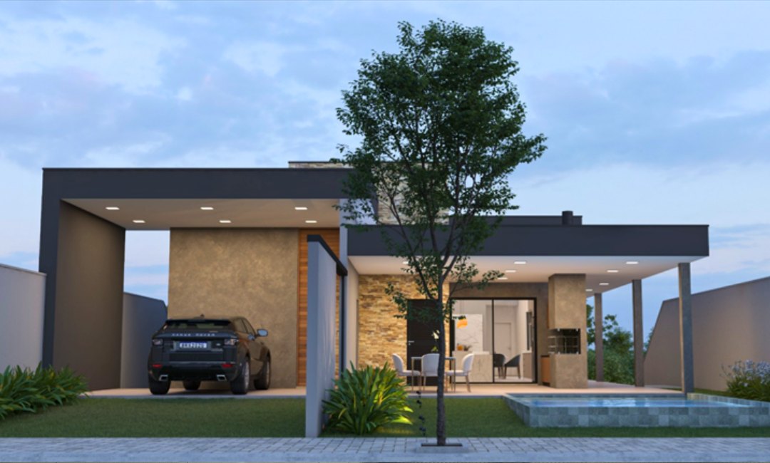 Fachada contemporânea da Casa Butantã